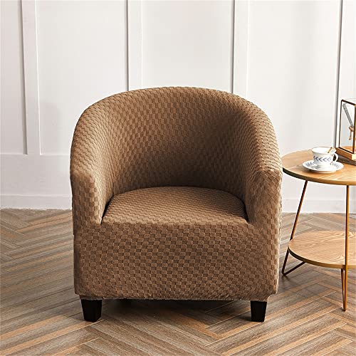 Morbuy Sesselhussen 1 Sitz, Stretch Sesselbezug Universal Sesselschoner Elastisch Sesselüberwurf Sofahusse mit Armlehnen für Clubsessel Loungesessel Cocktailsessel (Kamel-Karo) von Morbuy