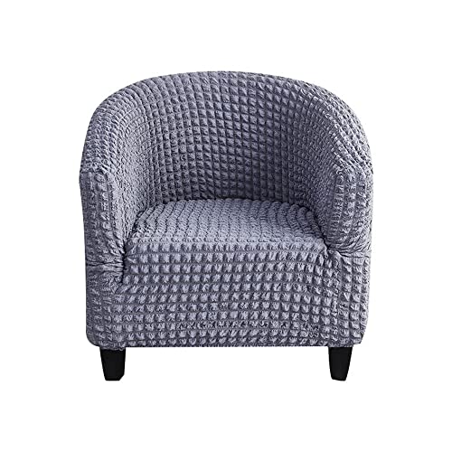 Morbuy Sesselhussen 1 Sitz, Stretch Sesselbezug Universal Sesselschoner Elastisch Sesselüberwurf Sofahusse mit Armlehnen für Loungesessel Cocktailsessel (Silbergrau) von Morbuy
