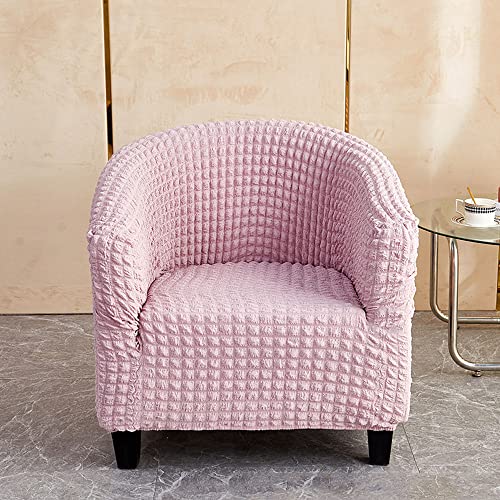 Morbuy Sesselhussen Sesselbezug Stretch, Seeersucker Sesselschoner Sesselüberwurf Elastisch Sofahusse für Clubsessel Loungesessel Cocktailsessel (Rosa) von Morbuy