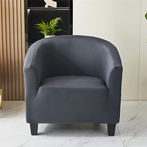 Morbuy Sesselhussen Sesselbezug Stretch Sesselschoner Sesselüberwurf Elastisch Sofahusse Husse Sofabezug für Clubsessel Loungesessel Cocktailsessel (Dunkelgrau) von Morbuy