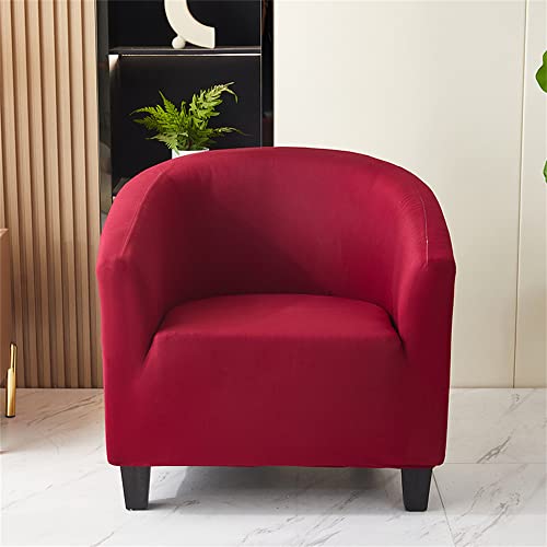 Morbuy Sesselhussen Sesselbezug Stretch Sesselschoner Sesselüberwurf Elastisch Sofahusse Husse Sofabezug für Clubsessel Loungesessel Cocktailsessel (Rot) von Morbuy