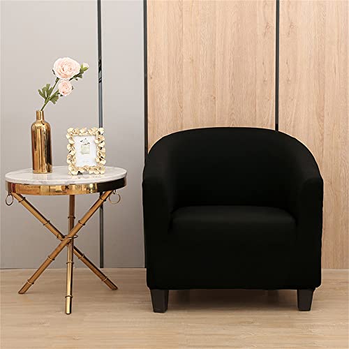 Morbuy Sesselhussen Sesselbezug Stretch Sesselschoner Sesselüberwurf Elastisch Sofahusse Husse Sofabezug für Clubsessel Loungesessel Cocktailsessel (Schwarz) von Morbuy