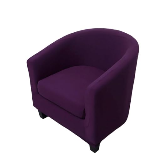 Morbuy Sesselschoner Elastisch, Pure Farbe 2er Set Sessel Sesselbezug Universal Sesselhussen Weich Waschbar Sesselüberzug Hussen Cocktailsessel Clubsessel Überzug Cafe Stuhl (Dunkelviolett) von Morbuy