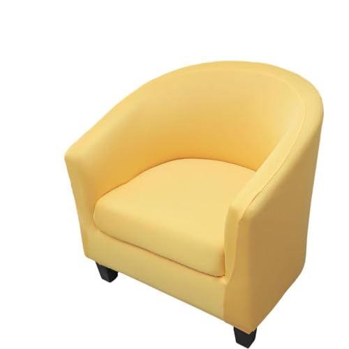 Morbuy Sesselschoner Elastisch, Pure Farbe 2er Set Sessel Sesselbezug Universal Sesselhussen Weich Waschbar Sesselüberzug Hussen Cocktailsessel Clubsessel Überzug Cafe Stuhl (Eigelb) von Morbuy
