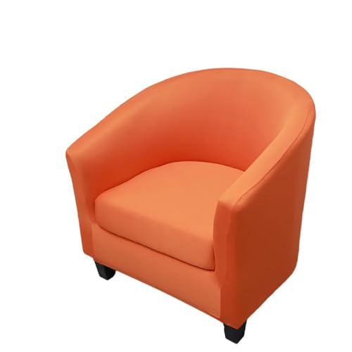 Morbuy Sesselschoner Elastisch, Pure Farbe 2er Set Sessel Sesselbezug Universal Sesselhussen Weich Waschbar Sesselüberzug Hussen Cocktailsessel Clubsessel Überzug Cafe Stuhl (Orange) von Morbuy