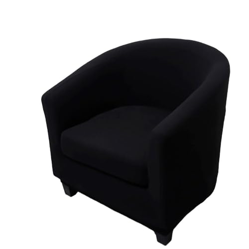 Morbuy Sesselschoner Elastisch, Pure Farbe 2er Set Sessel Sesselbezug Universal Sesselhussen Weich Waschbar Sesselüberzug Hussen Cocktailsessel Clubsessel Überzug Cafe Stuhl (Schwarz) von Morbuy