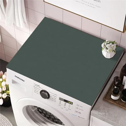 Morbuy Solide Farbe Waschmaschinenauflage rutschfest, Tabletop Waschmaschinenauflage Saugfähig Schnelltrocknend Waschmaschinen Auflage Waschmaschinenabdeckung (50x60cm,Grün) von Morbuy