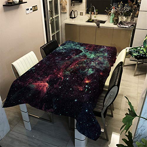 Morbuy Tischdecke Abwaschbar für Speisetisch, Rechteckig Wasserabweisend Küchentischabdeckung Tischtuch Fleckschutz Schmutzabweisend Abwischbar Pflegeleicht (140x200cm,Grünes Interstellar) von Morbuy