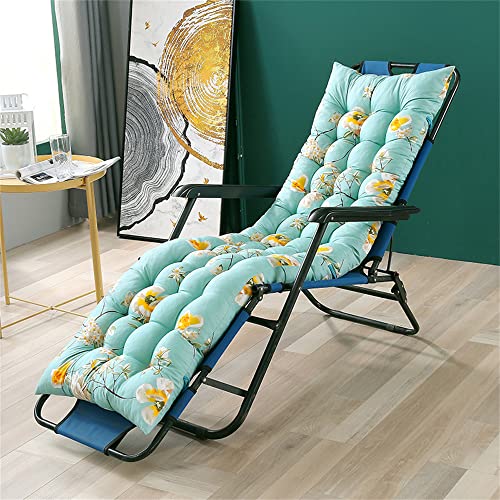 Morbuy Verdicken Deckchair Auflagen für Gartenliegen, Sonnenliege Kissen Tragbare Garten Innenhof Gepolstertes Bett Relax-Liegestuhl Sitzauflage für Sofa, Außen,Innen (53x148cm,Blume) von Morbuy