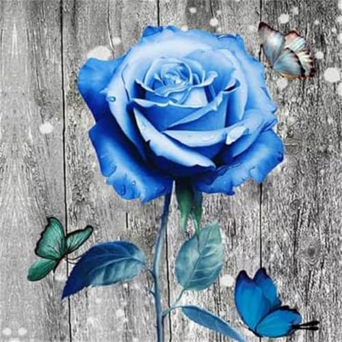Morbuy Waschmaschinen Auflage, Blume Muster Waschmaschinenauflage Saugfähig Waschmaschinenabdeckung rutschfest Waschmaschinenbezug Waschmaschinen und Trockner Auflage (60x60cm,Blau Rosenblume) von Morbuy