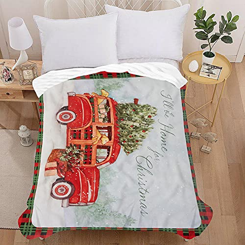 Morbuy Weihnachten Kuscheldecke Decke, Sofa Weiche Flanelldecke Warm Sofadecke Wohndecke Kuscheldecke Mikrofaser für Bettüberwurf Tagesdecke (150x200cm,Rot kariert) von Morbuy