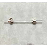 Handgefertigte Lucite Handtuchstange Massivem Messing Hardware Handtuchhalter-Towl Bar-Towl Rack-An Der Wand Befestigter von MorcoDeco