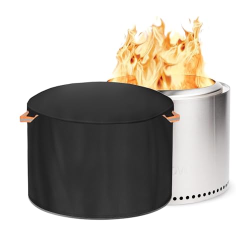 Schutzhülle Fürfeuerschale Für Solo Stove, Runde Feuerstellenabdeckung Für Den Außenbereich, Uv-Beständig , Rauchfreie Gewebe Feuerkorb ,Feuerstelle Abdeckung(Bonfire - 56D x 41H) von Mordx