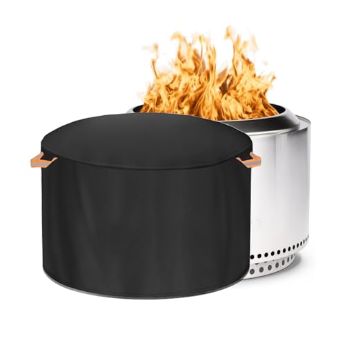 Schutzhülle Fürfeuerschale Für Solo Stove, Runde Feuerstellenabdeckung Für Den Außenbereich, Uv-Beständig , Rauchfreie Gewebe Feuerkorb ,Feuerstelle Abdeckung(Yukon - 71D x 42H) von Mordx