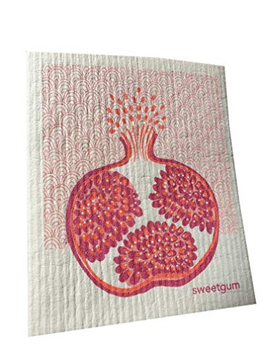 More Joy - Swedish Dishcloth - Schwedische Spültuch - Schwamm - biologisch abbaubar - Öko - Langlebig, Waschbar - (Granatapfel) von MORE JOY BY CHRISTOPHER KANE