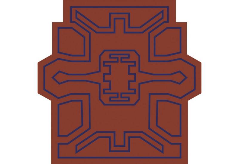 More2Home Designteppich MondiArt, AZTEC, moderne Kunst, Aztekenmuster, ca. 150 x 150 cm von More2Home