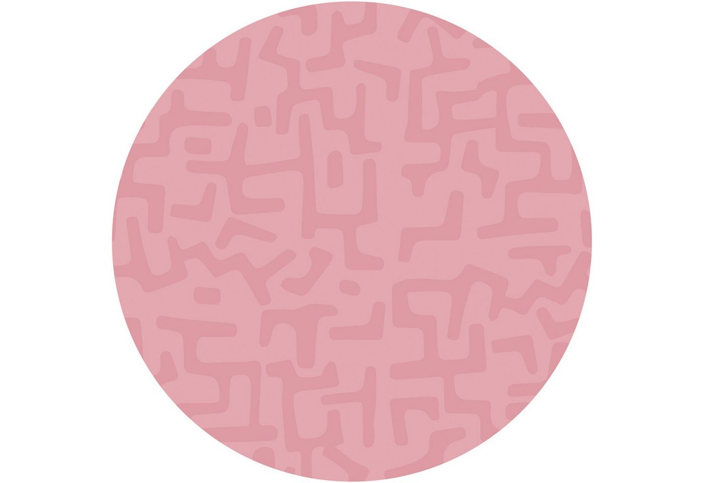 Designteppich MondiArt, MANU, rosa-pink, moderne Ornamentik, rund Ø: ca. 150 cm, More2Home von More2Home