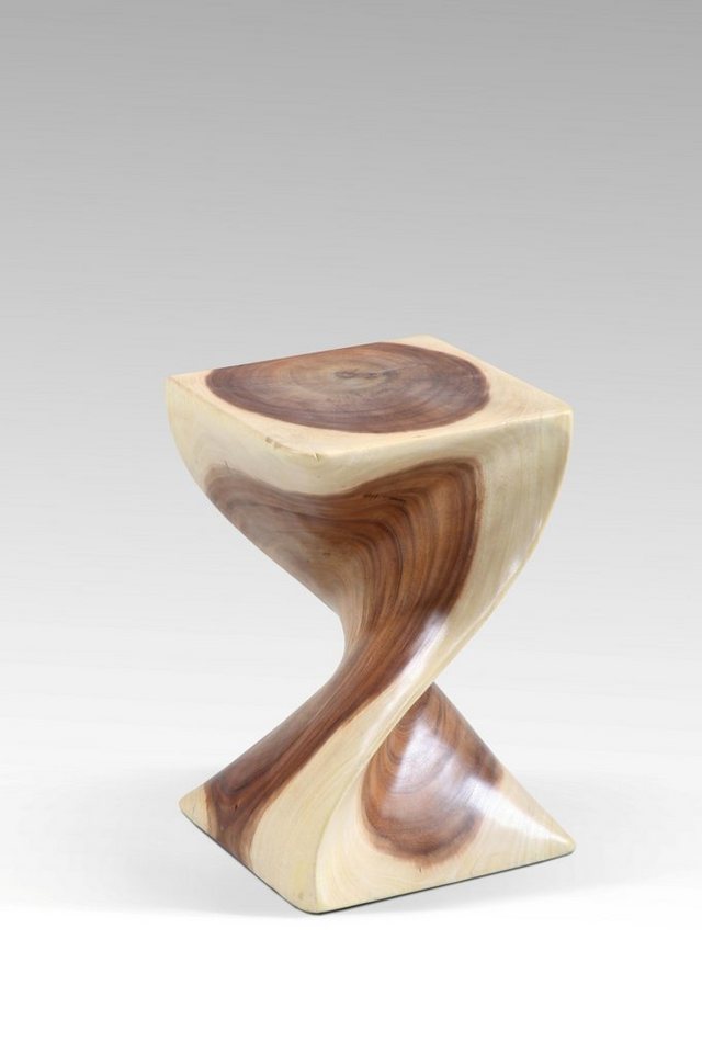 More2Home Beistelltisch BELFAST, Suar-Holz massiv natur, rund 30 cm von More2Home