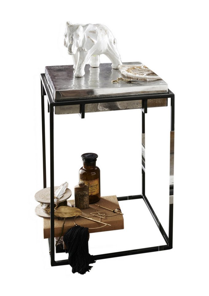 More2Home Beistelltisch KICK, LARGE, Metall Fuß schwarz/Platte silberfarbig reversibel More2Home Beistelltisch KICK, LARGE, Metall Fuß schwarz/Platte silberfarbig reversibel von More2Home