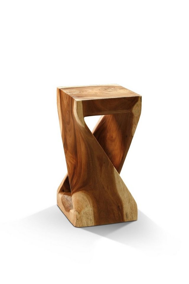 More2Home Beistelltisch Mille, Suar-Holz massiv natur, 30 x 30 cm von More2Home