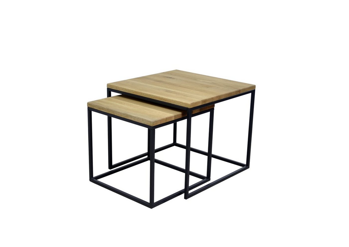 More2Home Beistelltisch JANIS, 2-er Set, Wildeiche massiv, Metall schwarz More2Home Beistelltisch JANIS, 2-er Set, Wildeiche massiv, Metall schwarz von More2Home