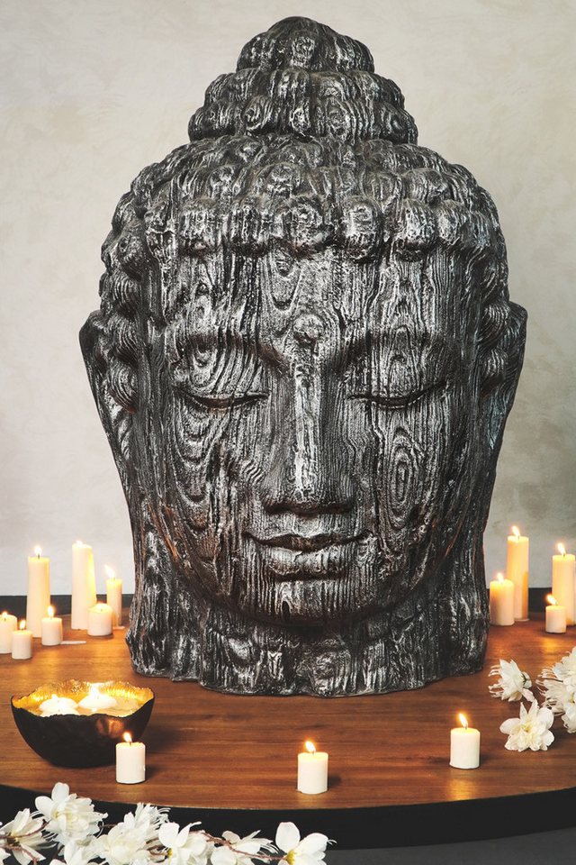 More2Home Dekoobjekt XXL-Kopf BUDDHA, 110 cm, anthrazit GRC Beton More2Home Dekoobjekt XXL-Kopf BUDDHA, 110 cm, anthrazit GRC Beton von More2Home