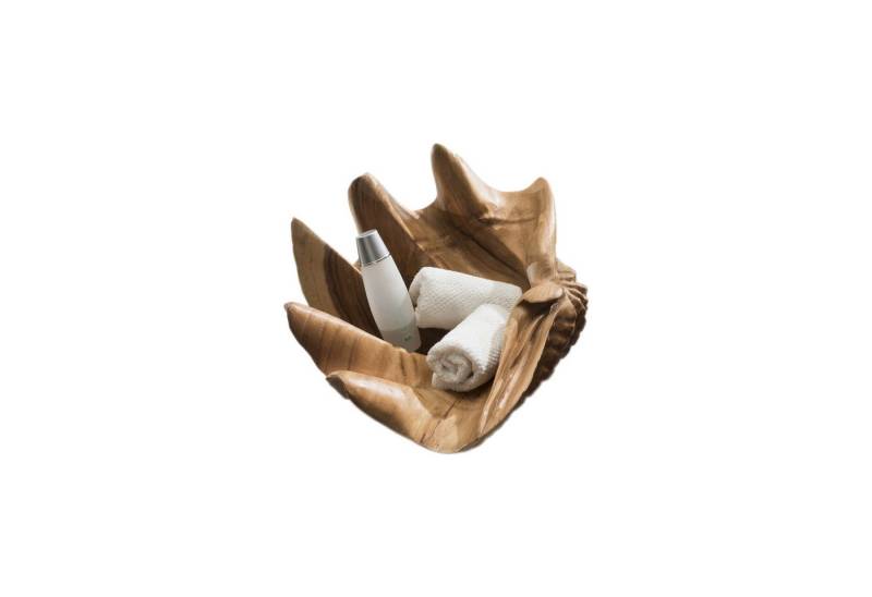 More2Home Dekoschale Holzschale, Shelly-1, Muschelform, XXL-60 cm von More2Home