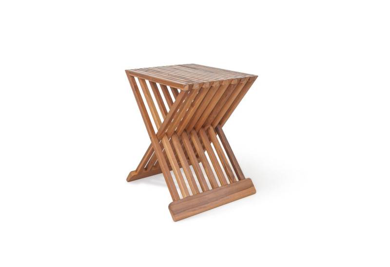 More2Home Gartentisch Beistelltisch X-CROSS, Teak massiv, klappbar von More2Home