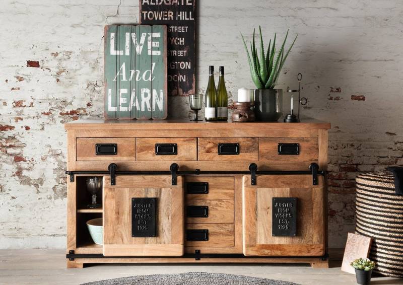 More2Home Kommode MARK Nr.1, Mango massiv, 2 Schiebetüren,7 Schubladen, 150cm breit More2Home Kommode MARK Nr.1, Mango massiv, 2 Schiebetüren,7 Schubladen, 150cm breit von More2Home