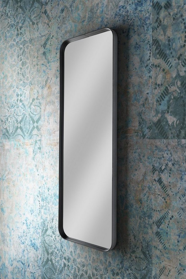 More2Home Wandspiegel OVALIS Schwarz L, Rahmen Stahl matt schwarz 3 mm, B/H/T: ca. 50 x 150 x 5 cm von More2Home