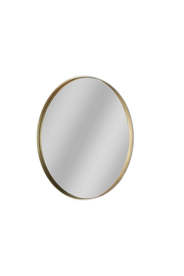More2Home Wandspiegel Spiegel ROUND Gold M, Rahmen Stahl vintage gold, rund ca. 75 cm von More2Home
