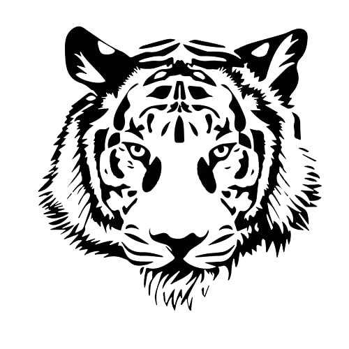 2 Stück Autoaufkleber Tiger, MoreChioce Personalisierte Auto Aufkleber Wasserdichte Karosserieseitenaufkleber Lustige Autohauben-Vinylaufkleber Fenster Heckscheibe Dekorative Decal 10cm X10cm von MoreChioce