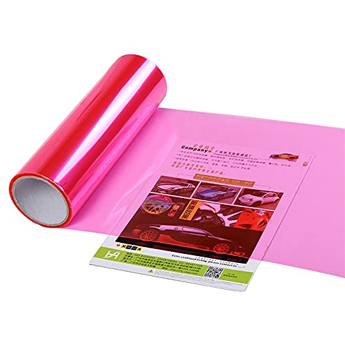 Auto Licht Tönungsfolie,MoreChioce 100cm x 30cm Auto Scheinwerfer Folie Klare Nebelschlussleuchte Autoscheinwerfer Aufkleber Autoaufkleberfolie Wasserdicht Nebelscheinwerfer Lampen Folie,Rosa von MoreChioce