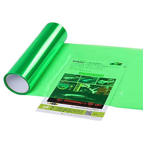 Auto Licht Tönungsfolie,MoreChioce 100cm x 30cm Auto Scheinwerfer Folie Klare Nebelschlussleuchte PVC Autoscheinwerfer Aufkleber Autoaufkleberfolie Wasserdicht Nebelscheinwerfer Lampen Folie,Grün von MoreChioce