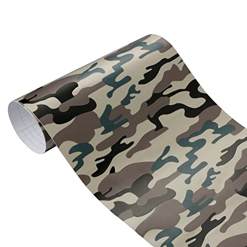 Camouflage Autofolie,MoreChioce Tarnung Auto Aufkleber Vinyl PVC Lackschutzfolie Wasserdicht Vinyl Aufkleber Kratzfest Klebefolie Auto Roller Dekoration Auto Aufkleber Wrap,#C 30cm x 100cm von MoreChioce