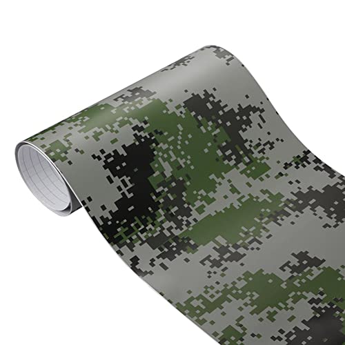 Camouflage Autofolie,MoreChioce Tarnung Auto Aufkleber Vinyl PVC Lackschutzfolie Wasserdicht Vinyl Aufkleber Kratzfest Klebefolie Auto Roller Dekoration Auto Aufkleber Wrap,#I 30cm x 100cm von MoreChioce