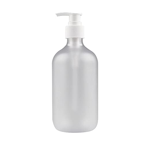 Leer Pumpflaschen,MoreChioce 500ml Leer Nachfüllbare Pumpspender Flüssigkeitsspender Seifenspender Druck Flasche Cremespender Reiseflaschen für Lotion Shampoo Duschcreme Handseife,Transparent von MoreChioce