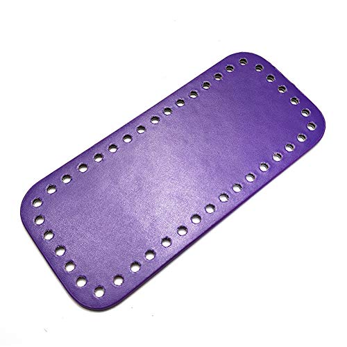 MoreChioce DIY Stricken Häkeln Beutel Bottom Shaper Pad, PU Leder Taschenboden Zum Häkeln Taschenherstellung Boden DIY Umhängetaschen Zubehör Bag Shaper Einlegeboden 18 x 8 cm,Lila von MoreChioce