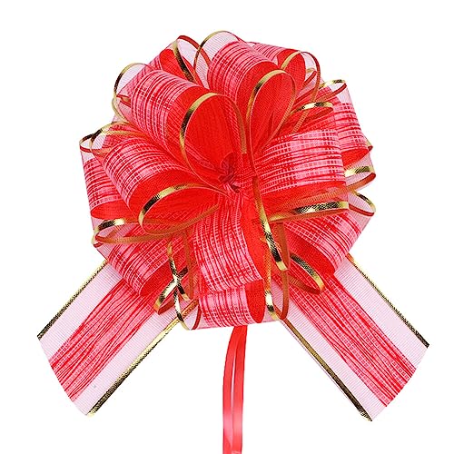 MoreChioce Geschenkschleife, 20 Stück Geschenkverpackungsschleife Große Bandschleifen Geschenkverpackung Pull Bow für Blumenarrangements Hochzeitskutschen Partydekorationen,Rot von MoreChioce