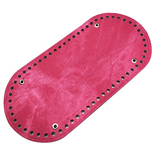 MoreChioce Taschenboden zum Häkeln,DIY Taschenzubehör Taschen Bottom PU Leder Umhängetasche Base Shaper Bag Shaper Einlegeboden 25 * 12cm,Rosa Denim von MoreChioce