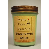 8 Unzen Eukalyptus Mint Sojabohnenölkerze von MoreThanJustACandle
