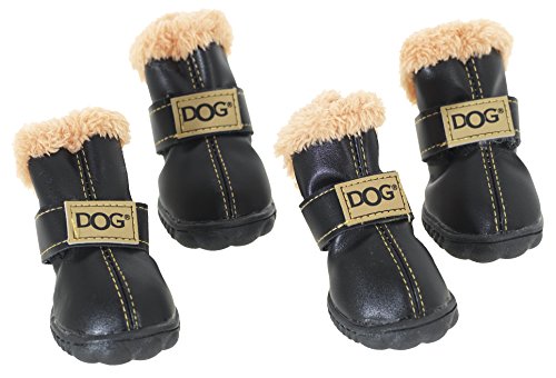 Moreau 837026 Hundeschuhe mit Innenfell, Größe 3, schwarz Moreau 837026 Hundeschuhe mit Innenfell, Größe 3, schwarz von CHAPUIS SELLERIE