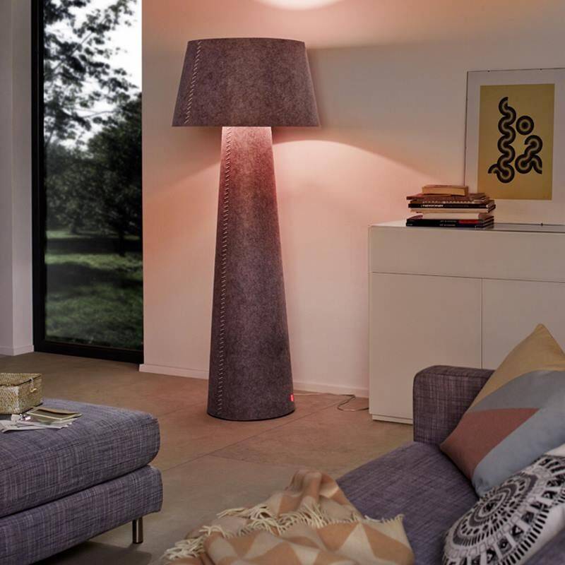 Moree LED Filz-Stehleuchte Alice XL grau von Moree