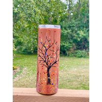 Blätter Fallen Der Herbst Ruft Ernte Edelstahl Glitzer Becher Tasse von MoreismoreDesignsCo