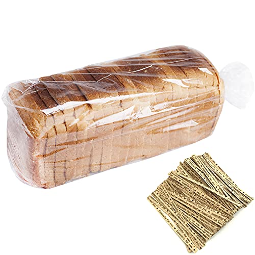 Brotbeutel, 100 Stück, 45,7 x 10,2 x 20,3 cm, Brotlaibverpackungsbeutel mit 100 Spiralbindungen, durchsichtig, dick, für Lebensmittel, Bäckereibeutel (groß, 20,3 x 10,2 x 45,7 cm) von Morepack