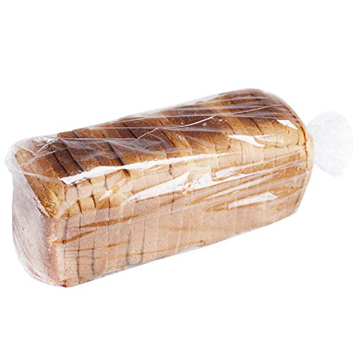 Große Brot-Polybeutel, 55,9 x 15,9 x 25,4 cm, mit 100 Bindebändern, transparent, dicke Falten, Lebensmittel-Bäckereibeutel (extra groß, 55,9 x 15,9 x 25,4 cm) von Morepack