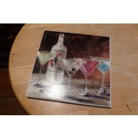 Jahrgang Martini Fliesen Untersetzer, Bar Dekor, Martinis Keramik Trivet/Hot Plate, Morethebuckles von Morethebuckles