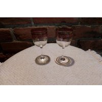 Vintage Von Hand Bemalt Mit Gold Herzliche Gläser, Dekoriert Seltene Morethebuckles Vintage Von Hand Bemalt Mit Gold Herzliche Gläser, Dekoriert Seltene Morethebuckles von Morethebuckles