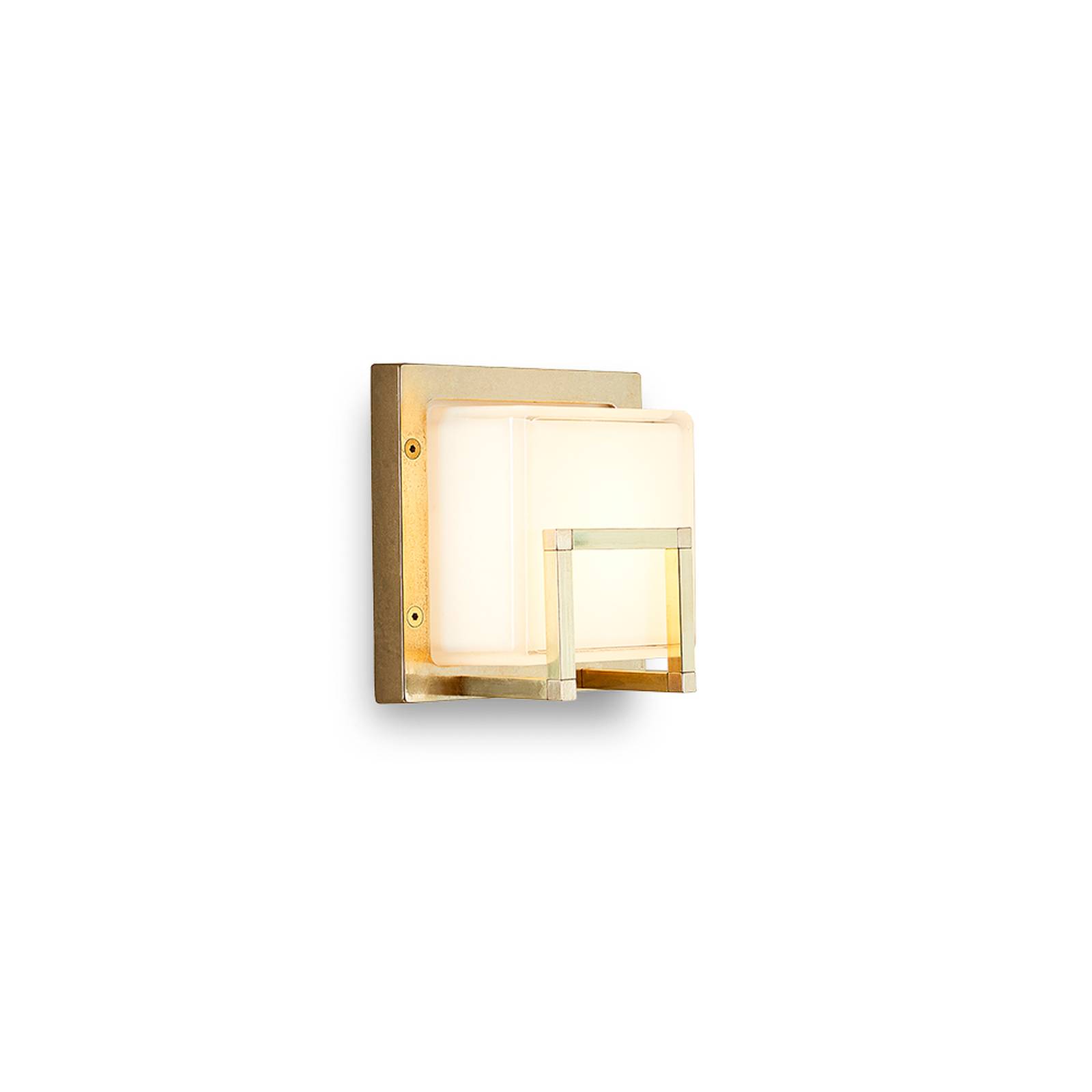 LED-Außenwandlampe Ice Cubic 3407, messing natur von Moretti Luce