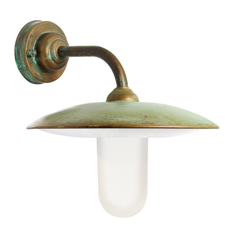 B-Ware Außenwandleuchte Casale Wandlampe Außenlampe Messing Antik Glas Opal Garten Spot B-Ware Außenwandleuchte Casale Wandlampe Außenlampe Messing Antik Glas Opal Garten Spot von Moretti Luce